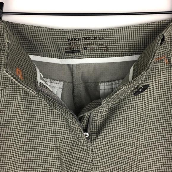NIKE Golf Pants Sport Capri Crop Dri-Fit Cargo Pocket Cuffed Dots Stretch Size 4 - Picture 3 of 13